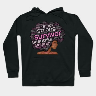 African American Breast Cancer Survivor Afro Hoodie